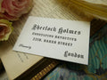 Sherlock Holme's Letterpress Business Card Bookmark