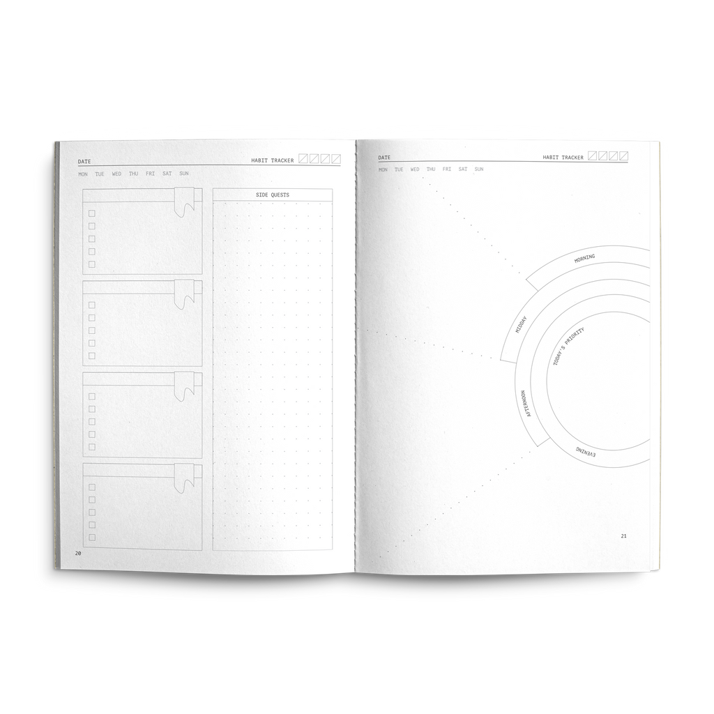 Fast Brain Daily Productivity Planner - Single Notebook: Sage