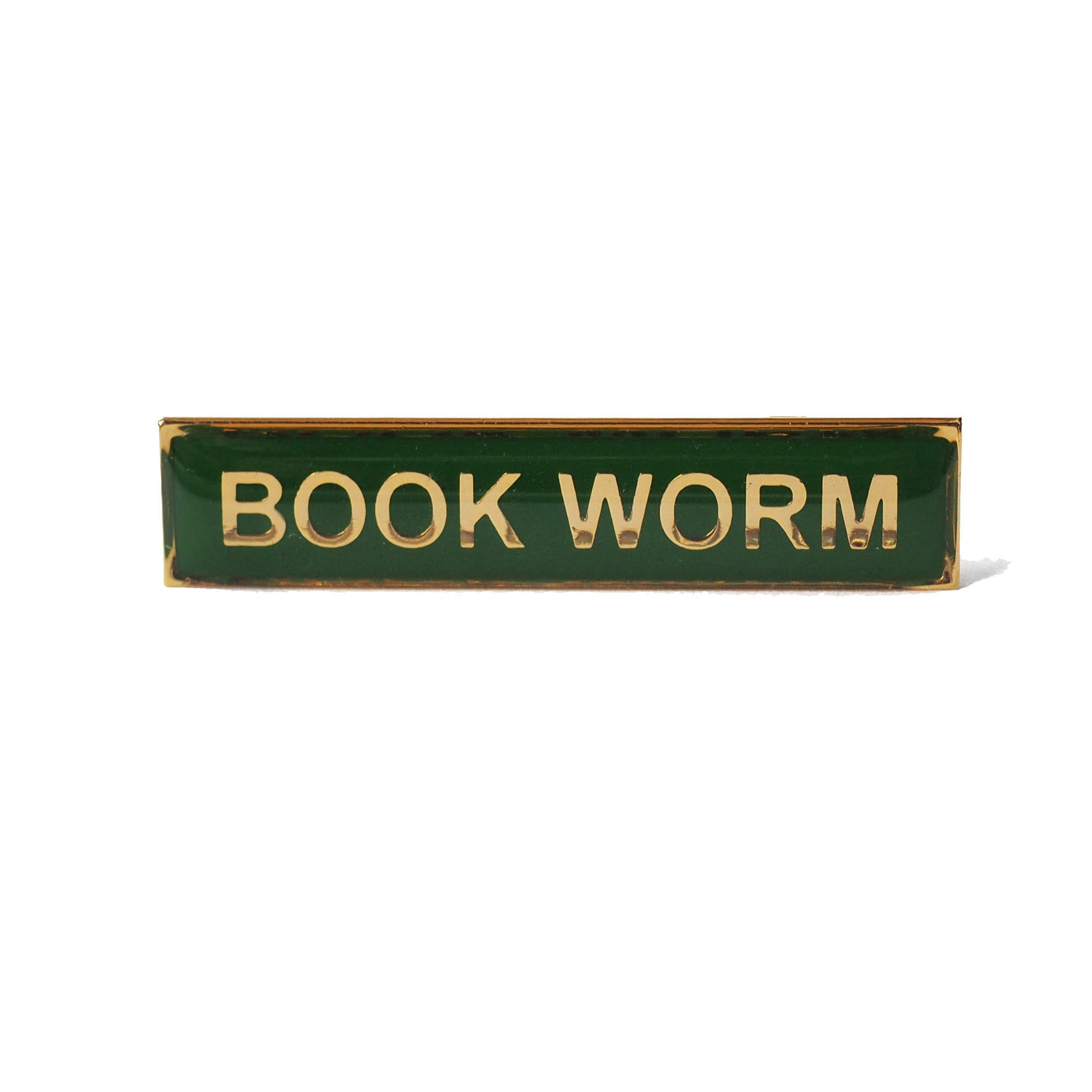 Book Worm - Enamel Title Badge
