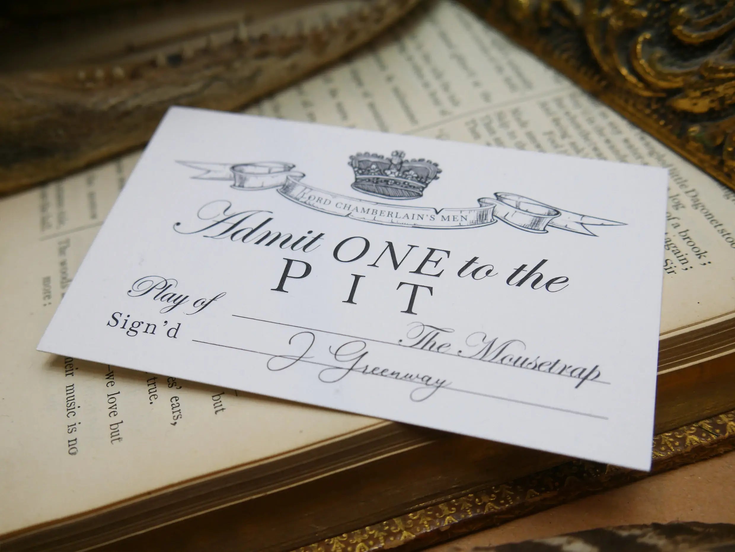 William Shakespeare's Hamlet Debossed Bookmark