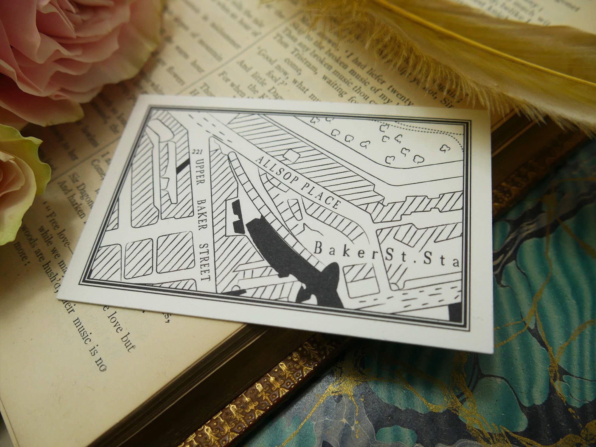 Sherlock Holme's Letterpress Business Card Bookmark