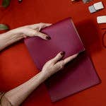 Refillable Notebook Folio | Salty Plum Trifold