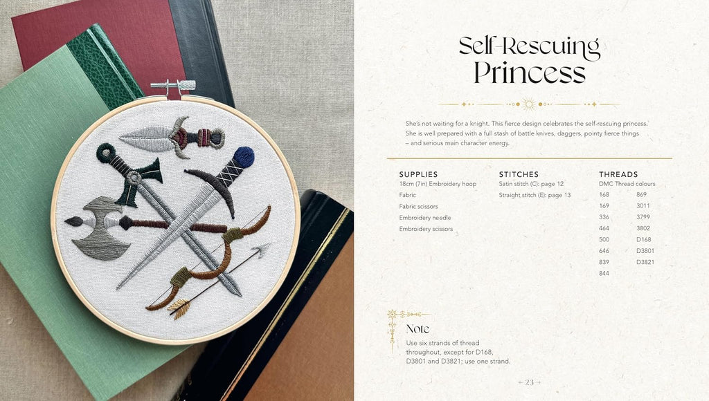 A Hoop of Threads and Longing: 20 Romantasy Embroidery Projects