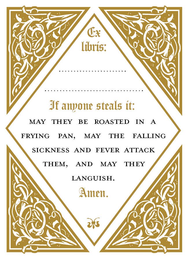 Book Curse bookplates - 10 pack