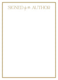 Blank Signed by the Author Bookplates – 25 pack