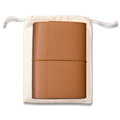 Refillable Notebook Folio - Saddle Brown Trifold
