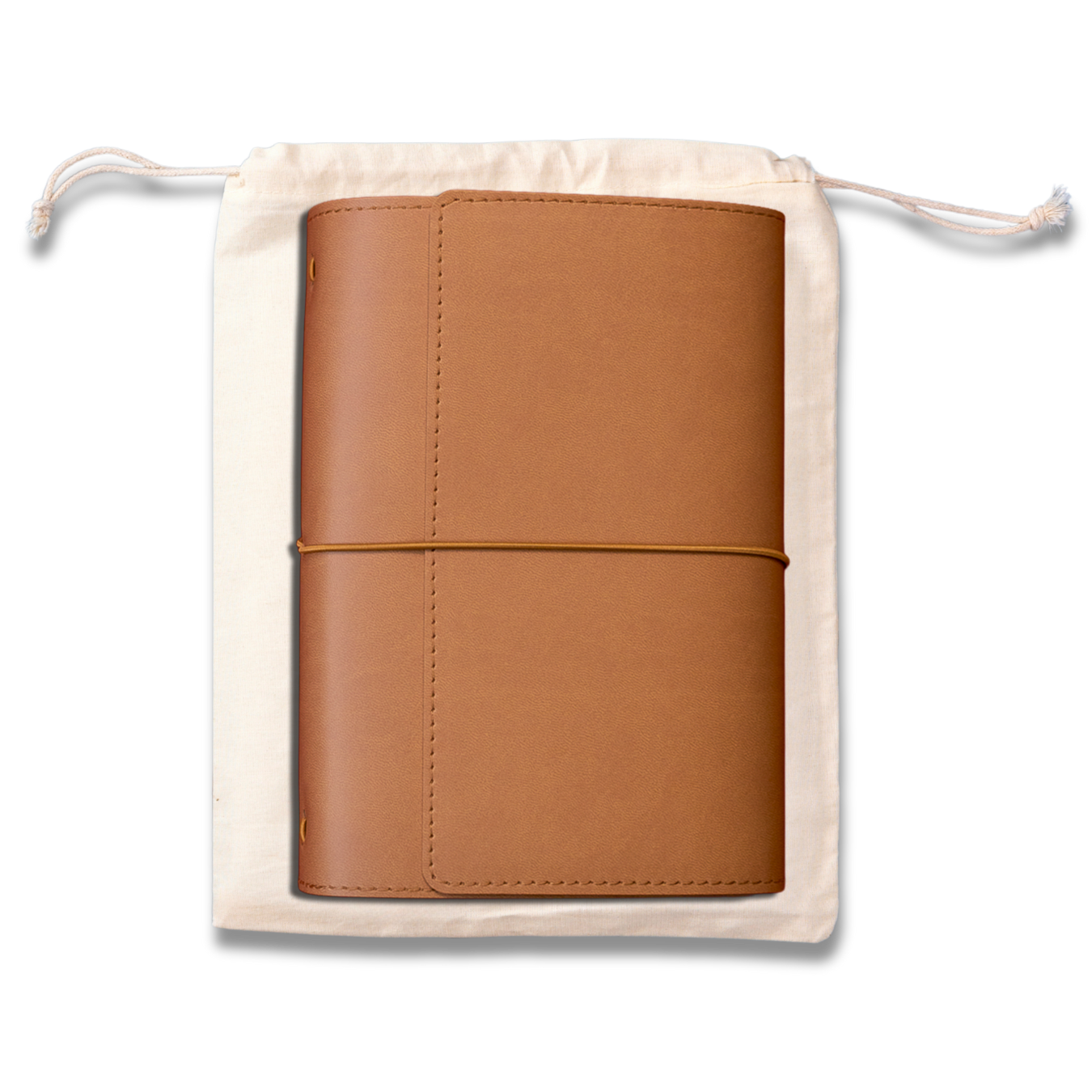 Refillable Notebook Folio - Saddle Brown Trifold