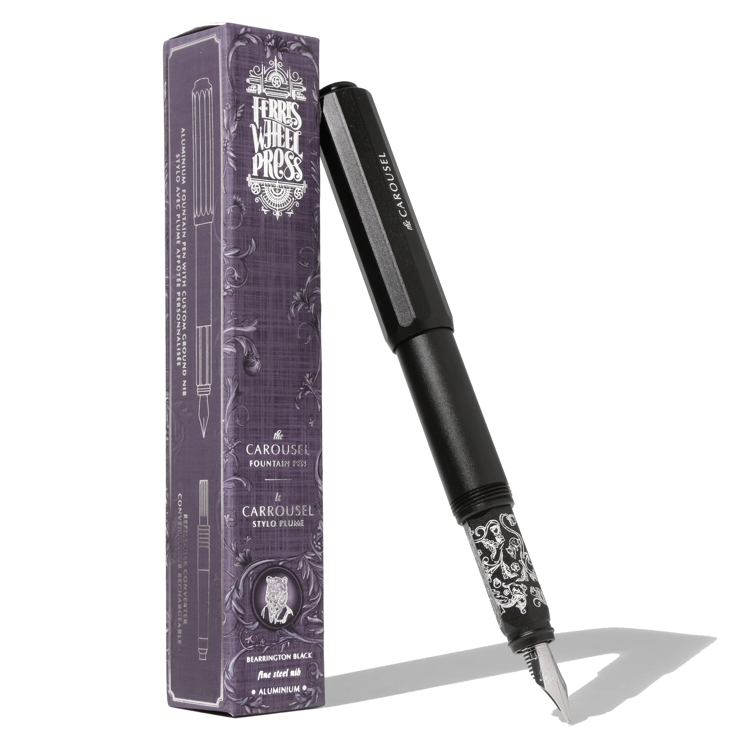Ferris Wheel Press | Aluminum Carousel Fountain Pen – Bearrington Black