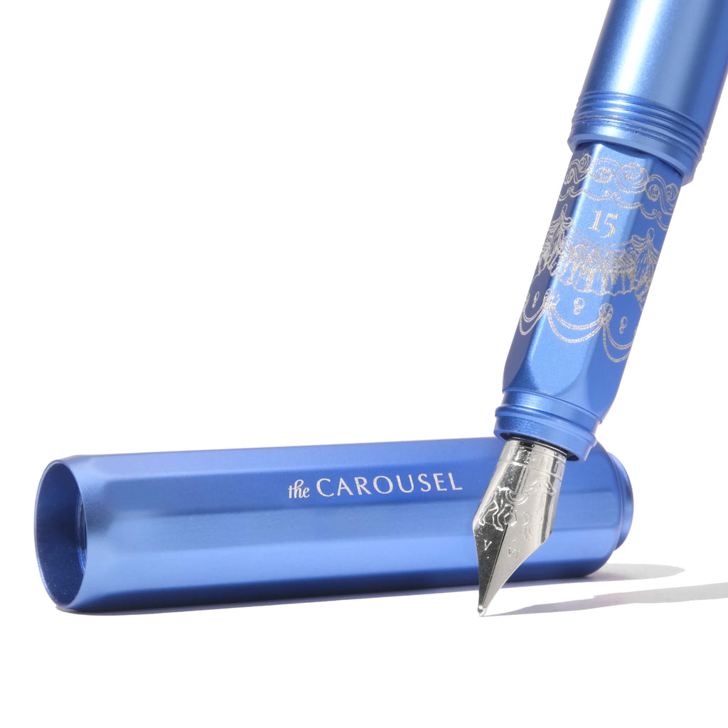 Ferris Wheel Press | Limited Edition | Aluminum Carousel Fountain Pen – Blue Revelry