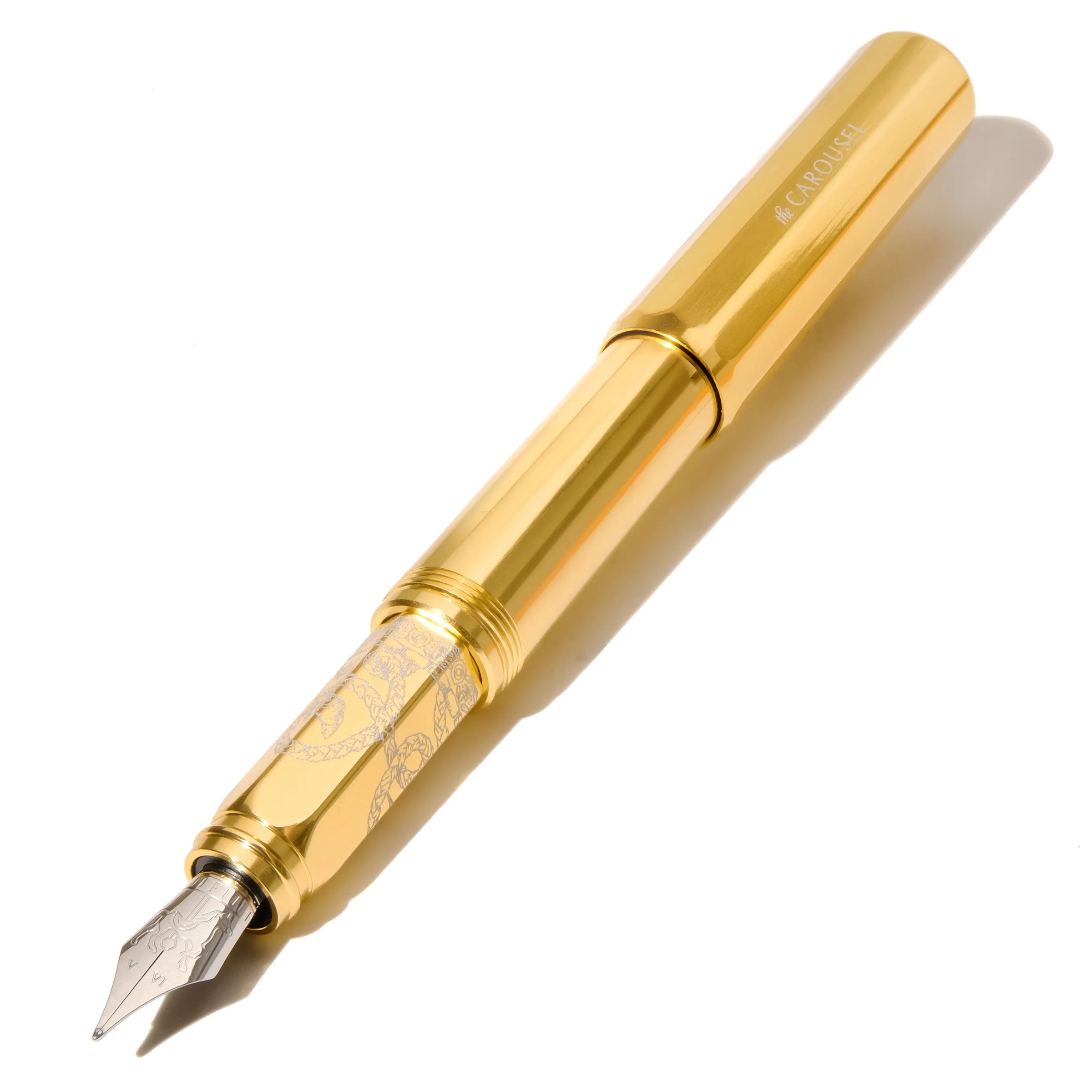 Ferris Wheel Press | Aluminum Carousel Fountain Pen – Plaited Gold Tress
