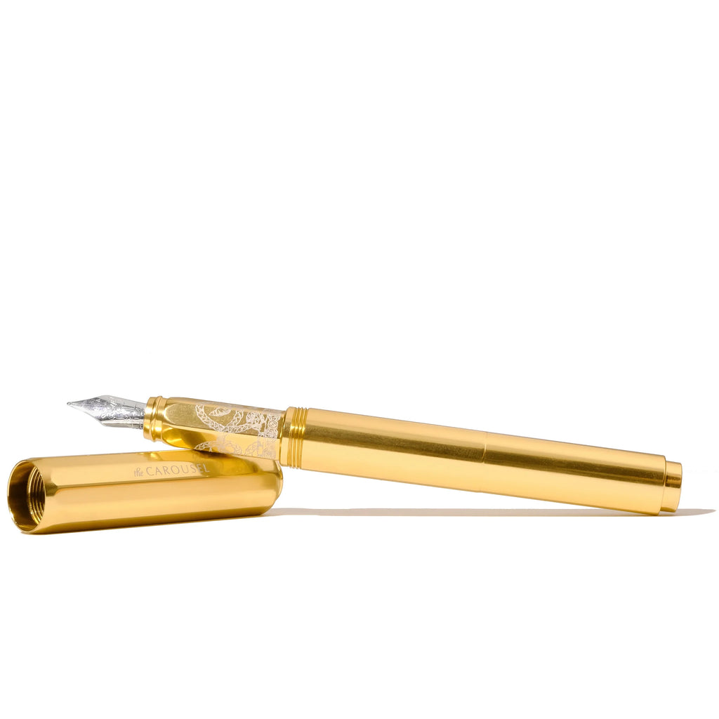 Ferris Wheel Press | Aluminum Carousel Fountain Pen – Plaited Gold Tress