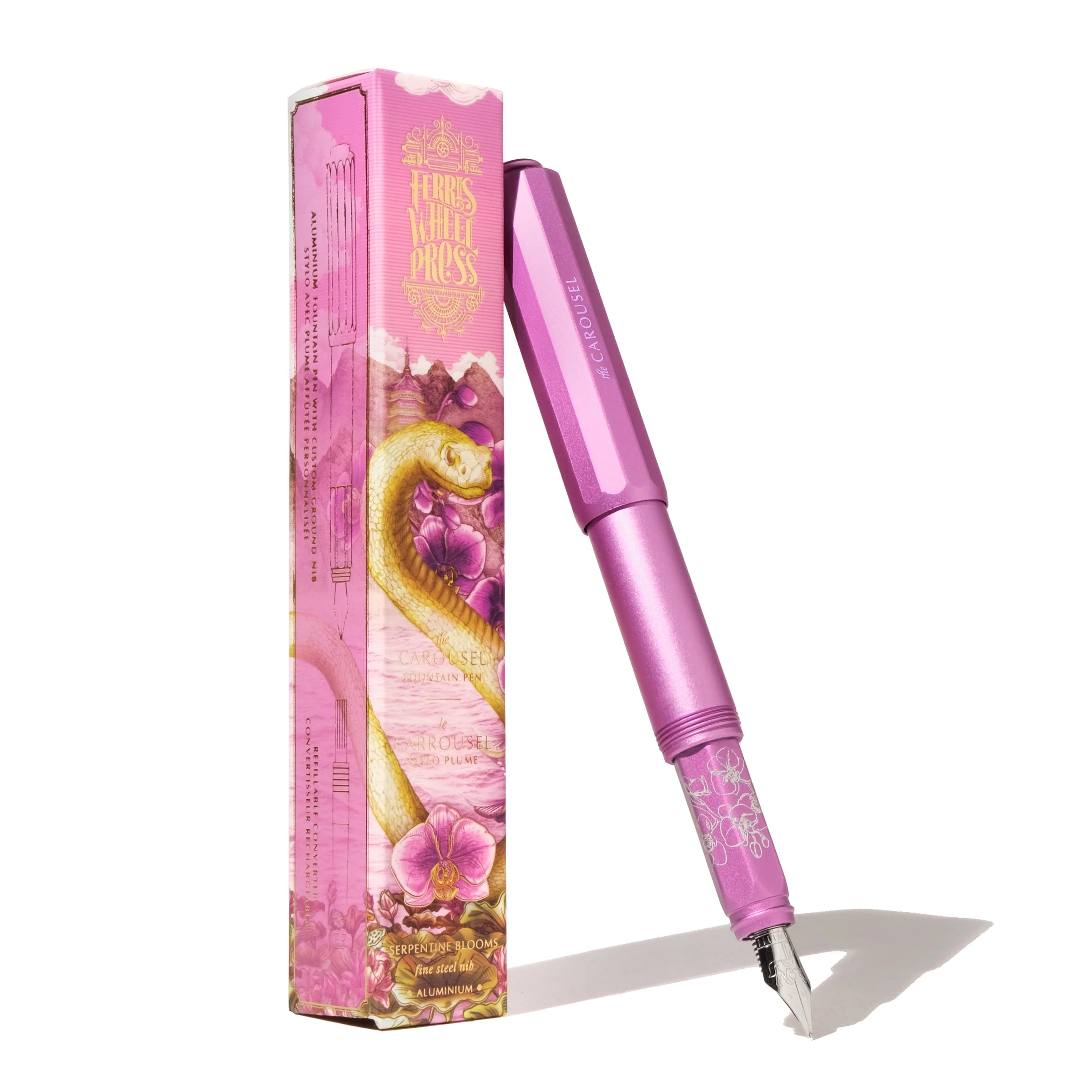 Ferris Wheel Press | Aluminum Carousel Fountain Pen – Serpentine Blooms