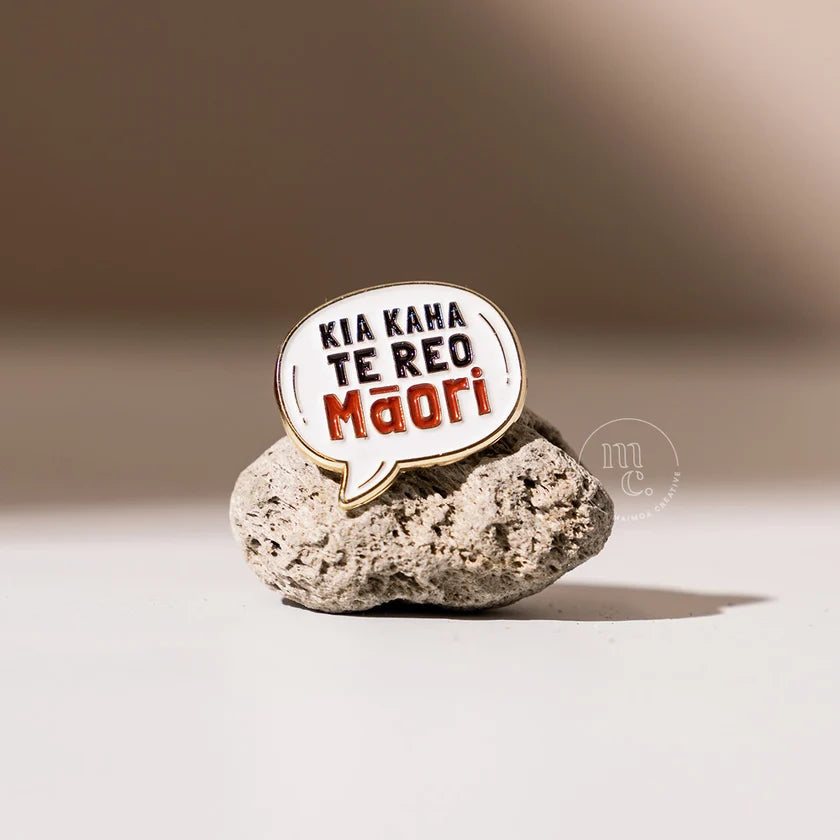 Kia Kaha Te Reo Māori Enamel Badge Pin