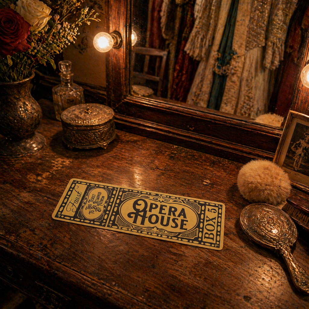 Phantom of the Opera Ticket Bookmark