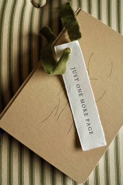 Just One More Page | Letterpress Bookmark
