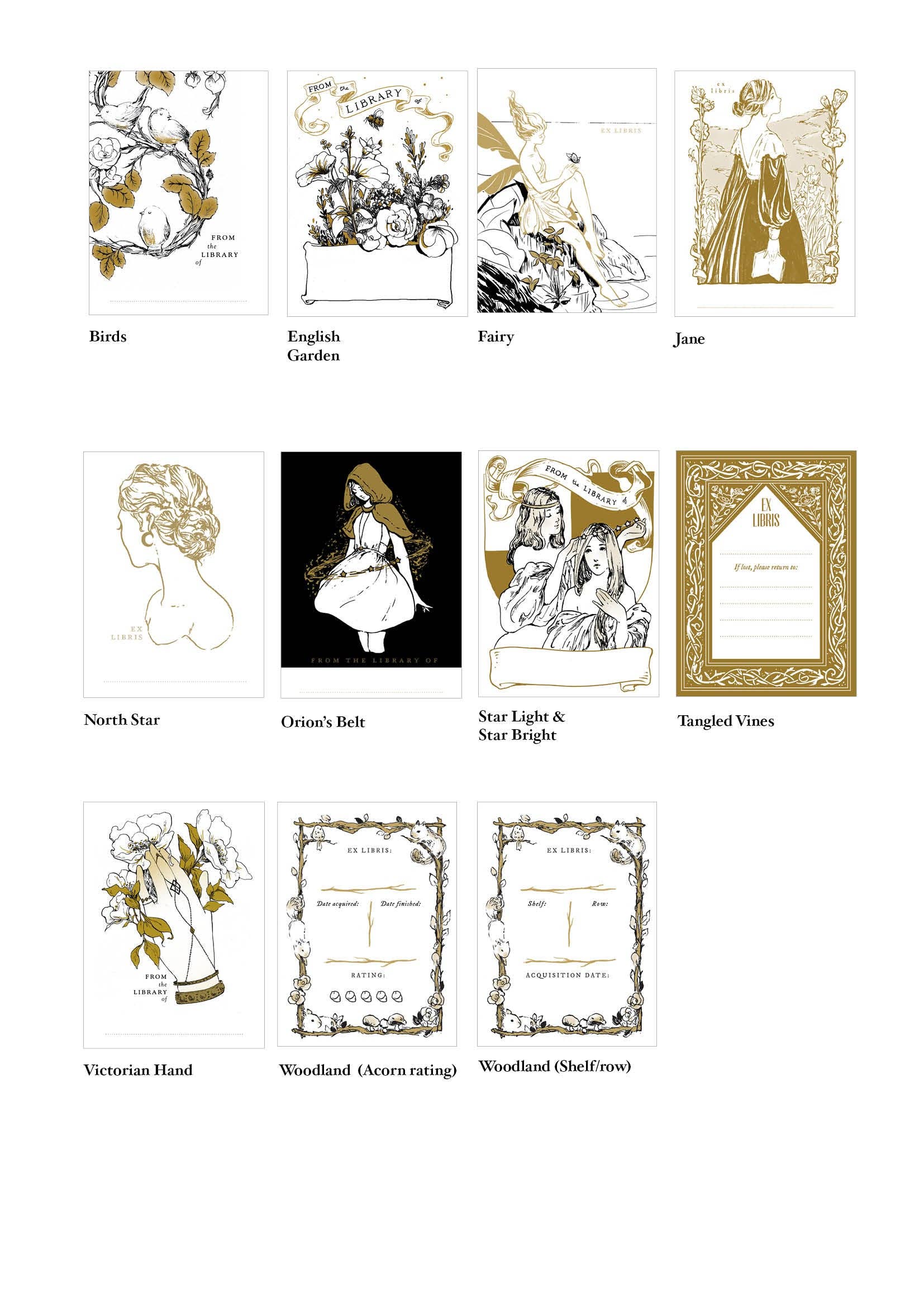 Mixed Bookplates Box Set – 25 pack