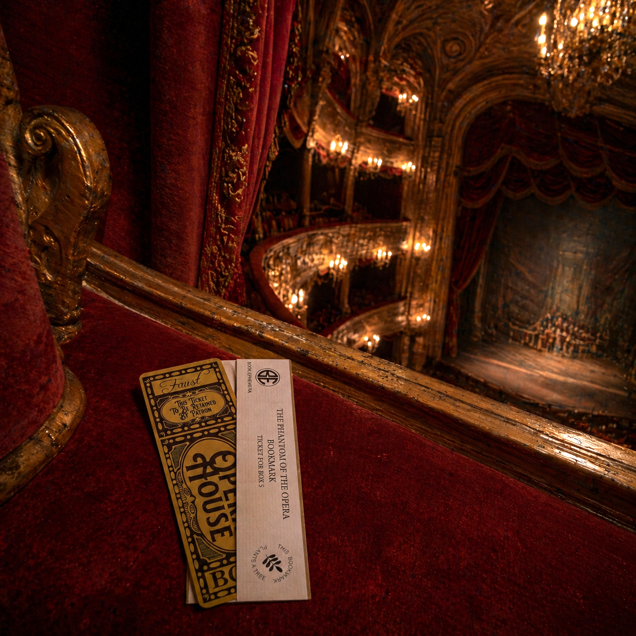 Phantom of the Opera Ticket Bookmark