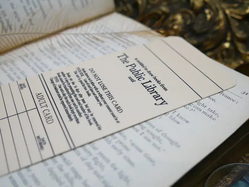 Library Card Bookmark