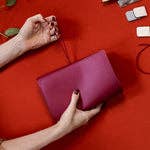Refillable Notebook Folio | Salty Plum Trifold