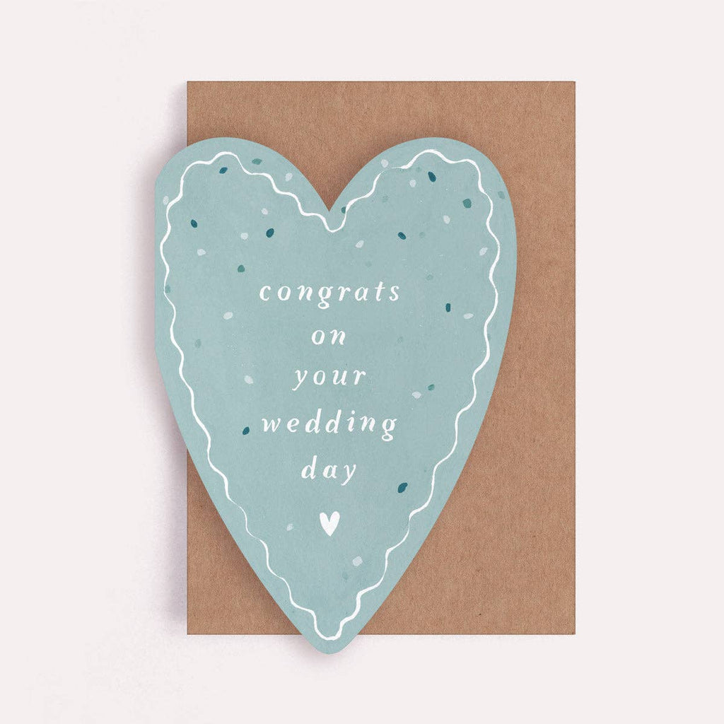 Heart Congrats Wedding Card
